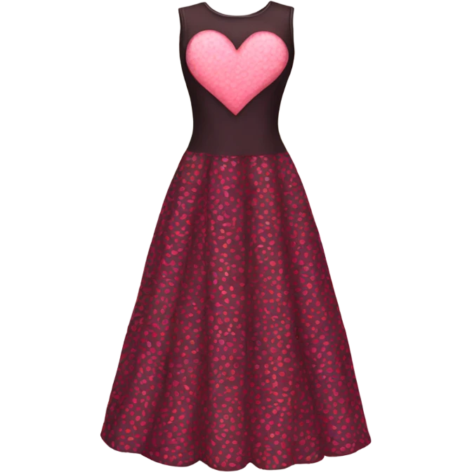 dress with a heart pattern emoji