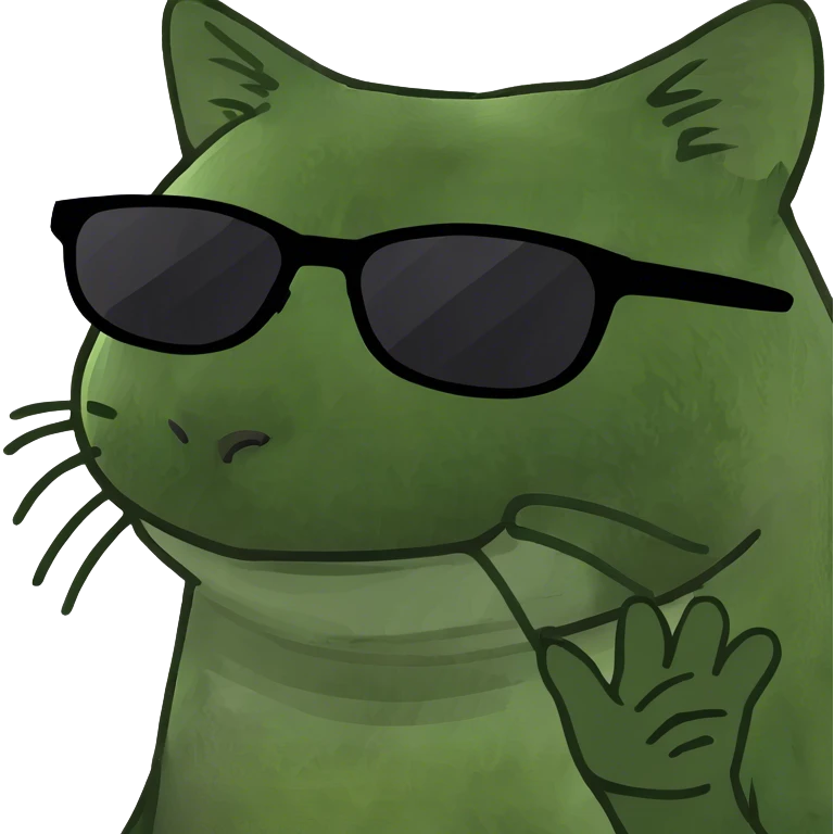Cat with sunglasses emoji