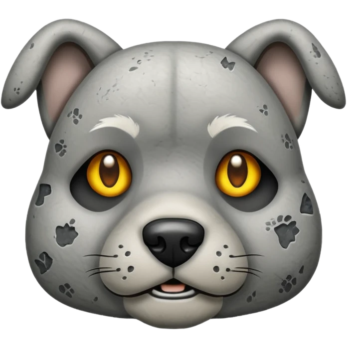 A stone that looks like a dog emoji