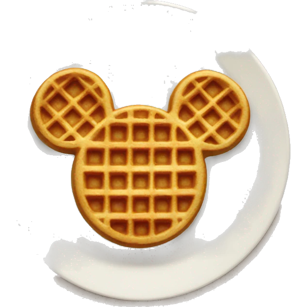 A plate of mickey waffles emoji