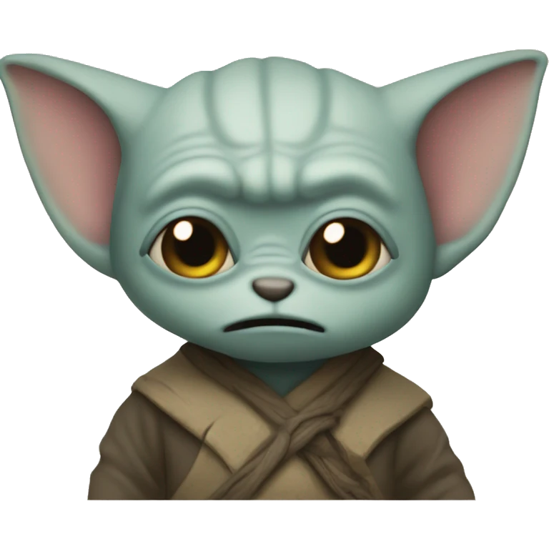 Grogu saying stop emoji