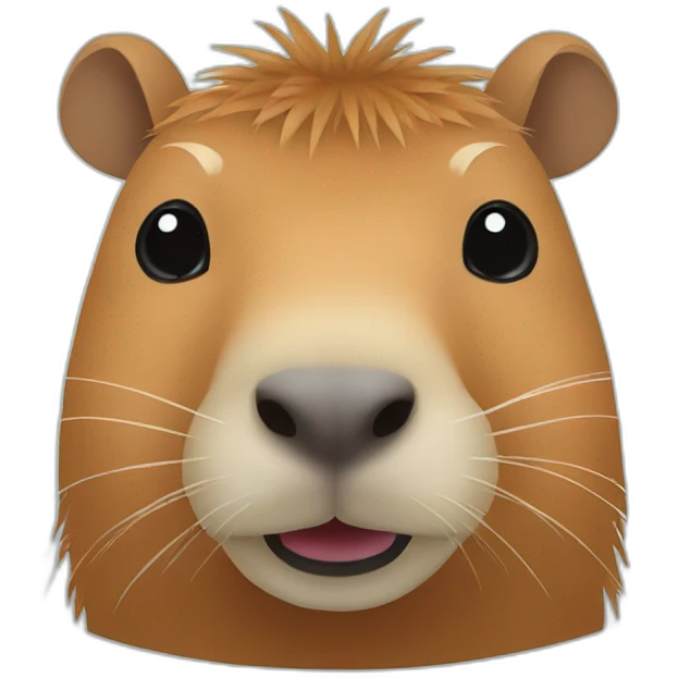 Capybara with friend emoji