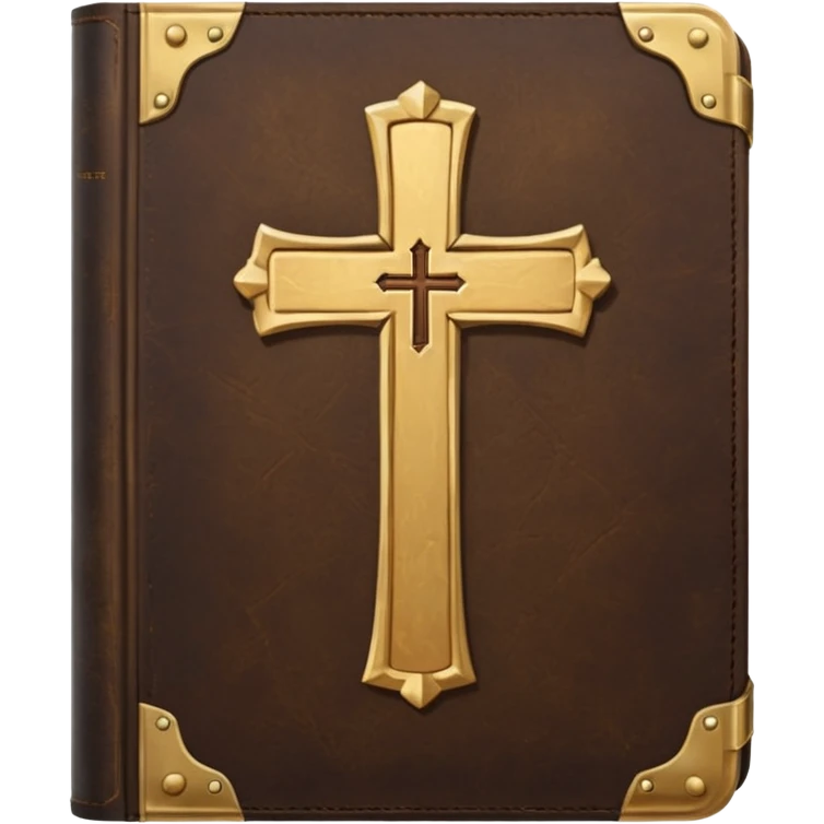 Bible with cross on cover emoji