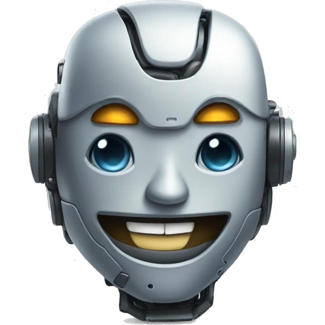 the robot smiles emoji
