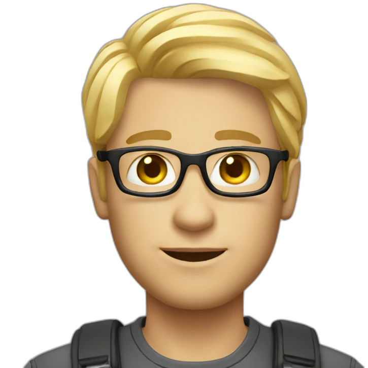 Blonde Male VR designer emoji