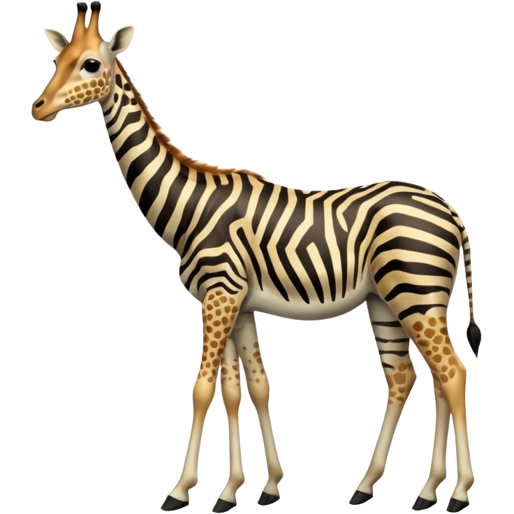 Zebra-giraffe-antelope-gazelle-hybrid, full body emoji