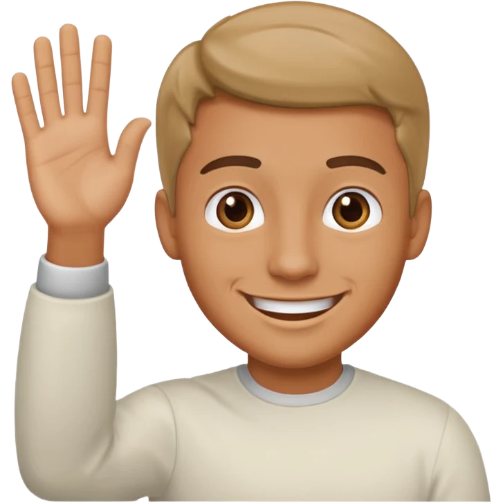 Hailing guy emoji