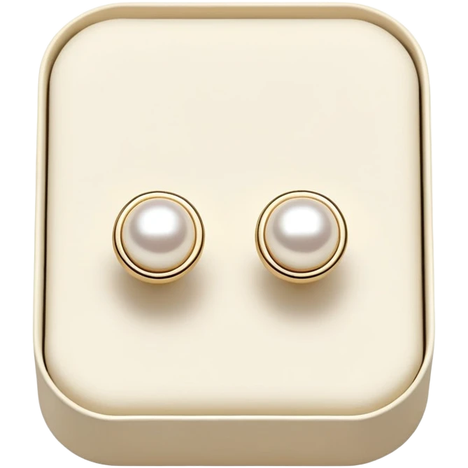 Earrings (in box, front view) – Ivory, no need to add face or emoji emoji