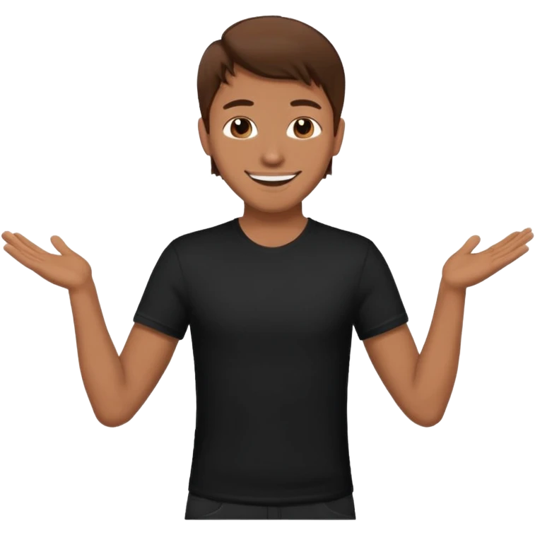 A man with brown hair dancing emoji