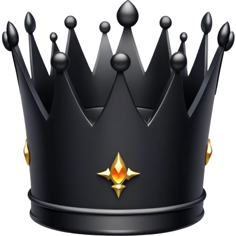 black pink crown emoji