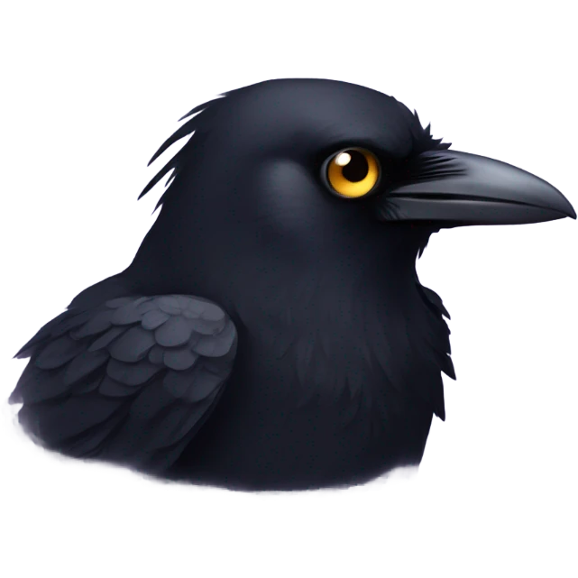 raven with golden eyes emoji