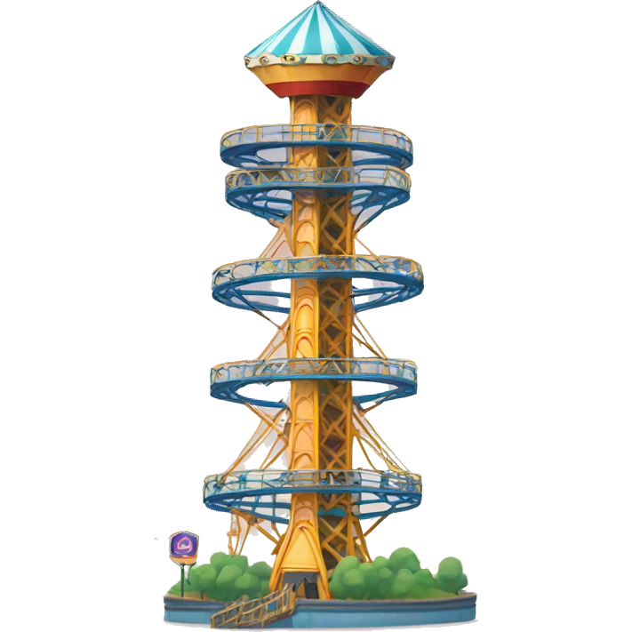 Amusement park drop tower emoji