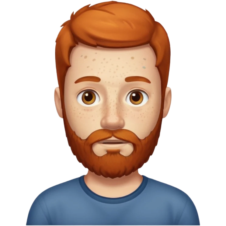 freckled man with beard emoji