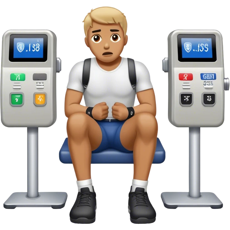 stopped by airport security for wearing ankle weights emoji