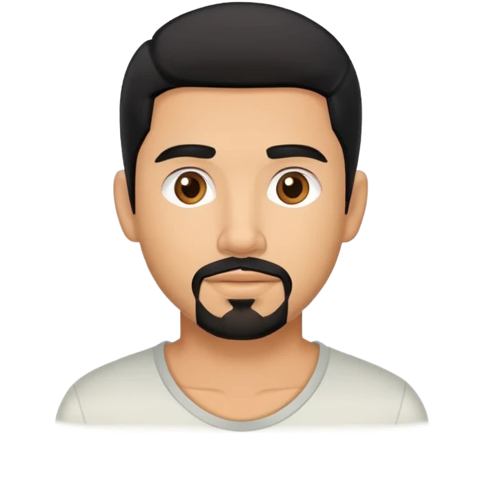hispanic man black hair gotee emoji