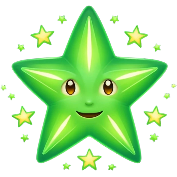 estrelas verdes emoji