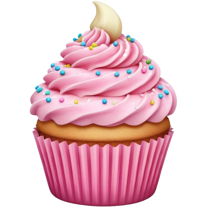 Cupcake with pink icing emoji