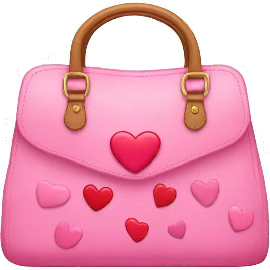 pink purse with hearts  emoji