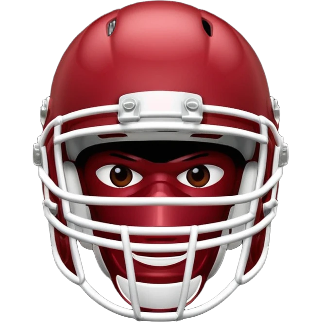 college football player helmets dark red  emoji