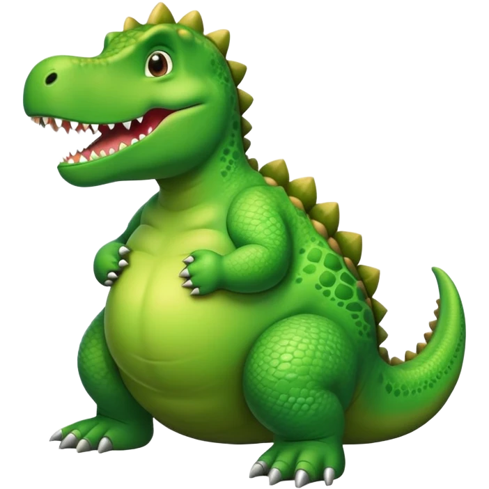 fat dinosaur sitting down emoji