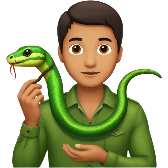 man with snake emoji