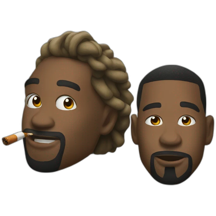 two rappers smoking emoji