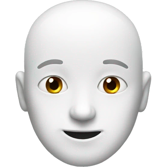 with a white face
 emoji