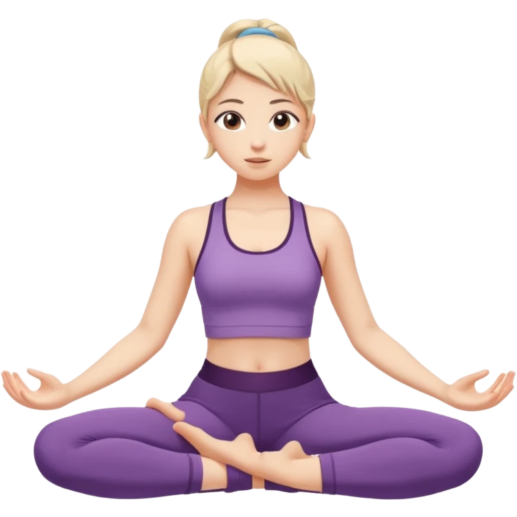 Garudasana by a girl 2D cartoon style emoji