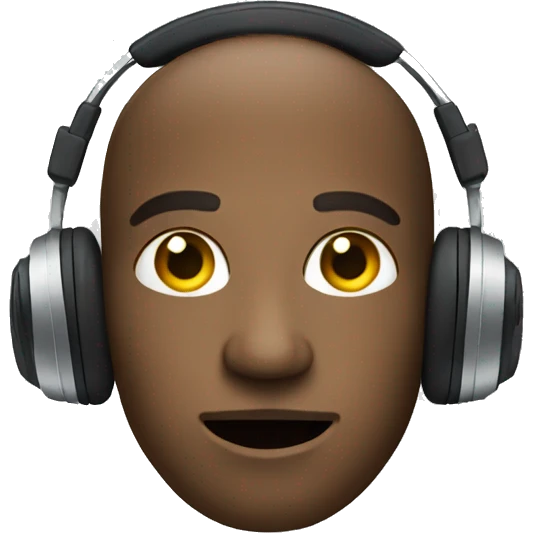 head emoji that listens to music with airmax headphone emoji
