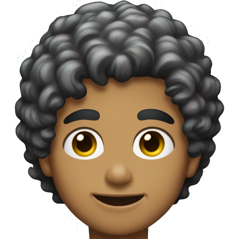 Batman costume on hispanic boy with black curly hair emoji