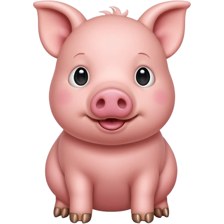 cute pig with a long tail emoji
