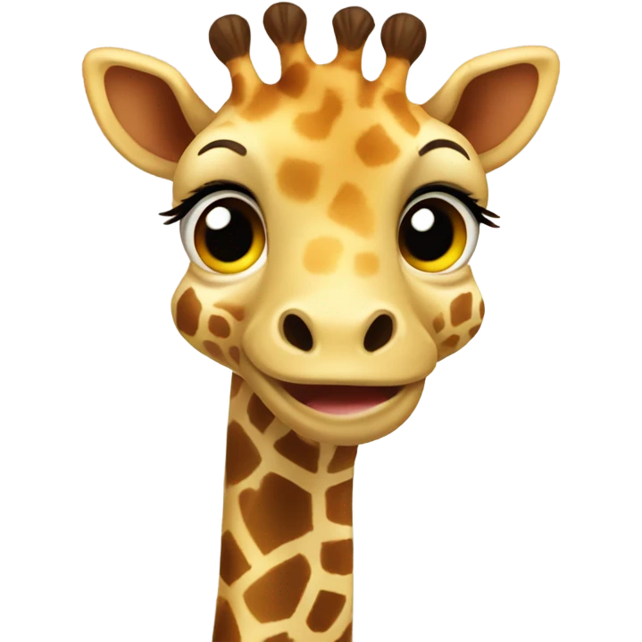 Cute animated Baby giraffe that has some t Rex features like arms and tail  emoji