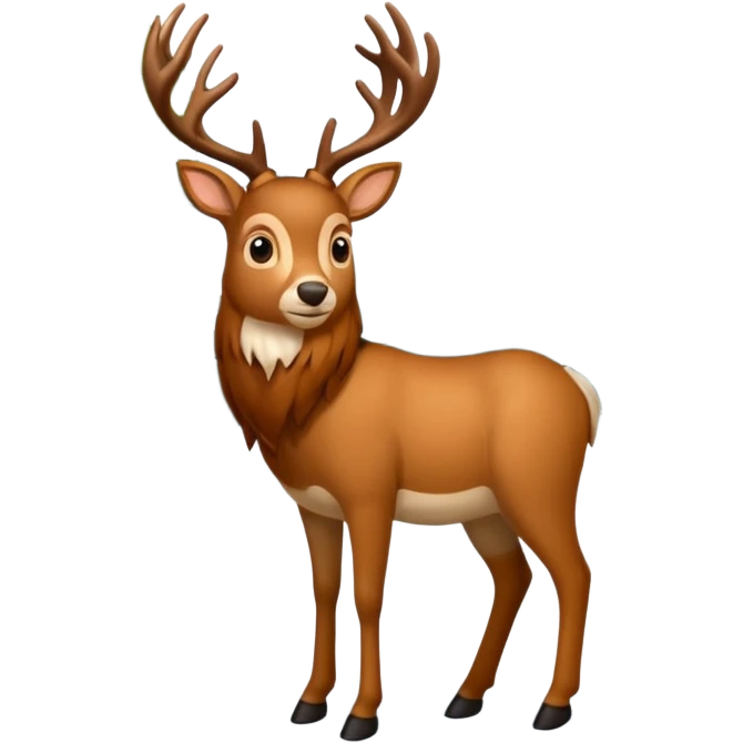 Ein Re das in einem Wald ist und es Schneit emoji