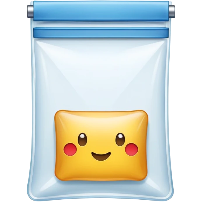 minimalist empty ziplock bag emoji