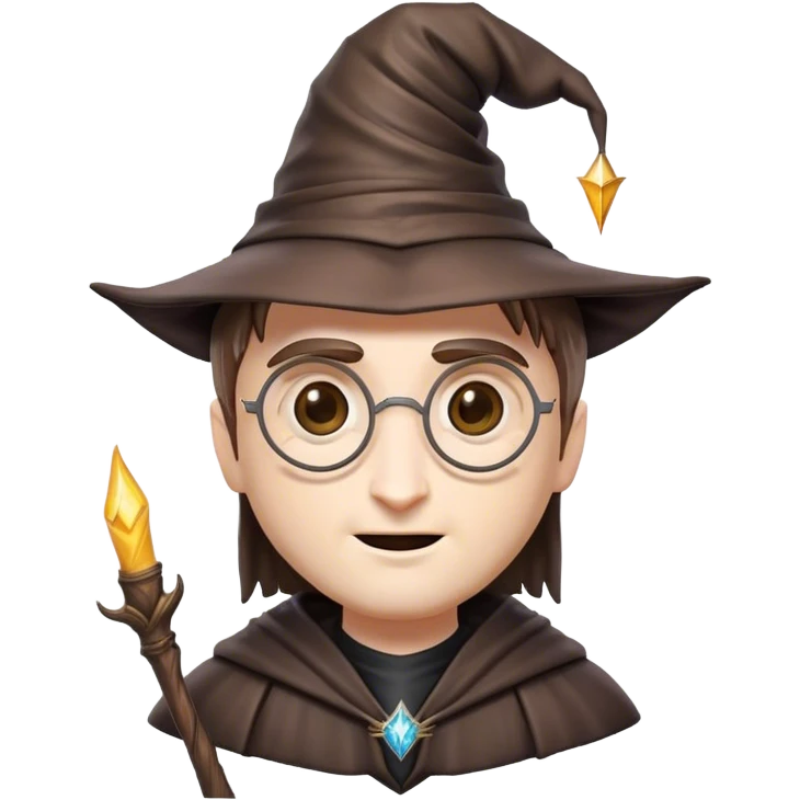 Cinematic Realistic Harry Potter Pop Culture Emoji, featuring a mystical, enchanted portrayal inspired by the iconic wizard rendered with lifelike magical details and dynamic lighting. emoji