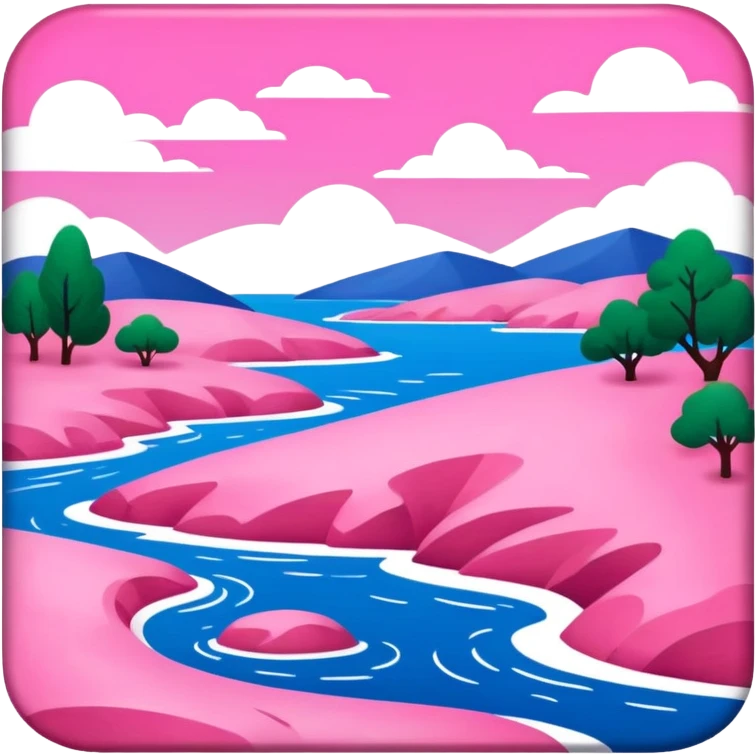 Matisse slop style pink SPAM art landscape emoji