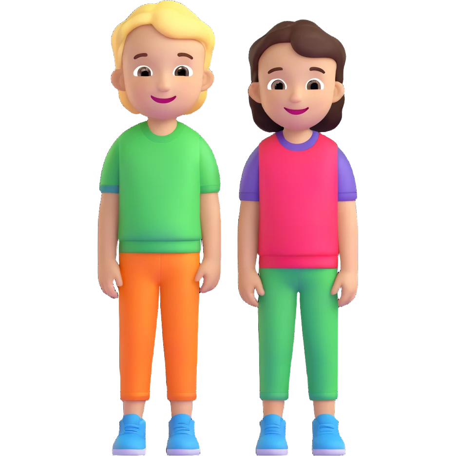 cheerful kid with colorful clothes emoji