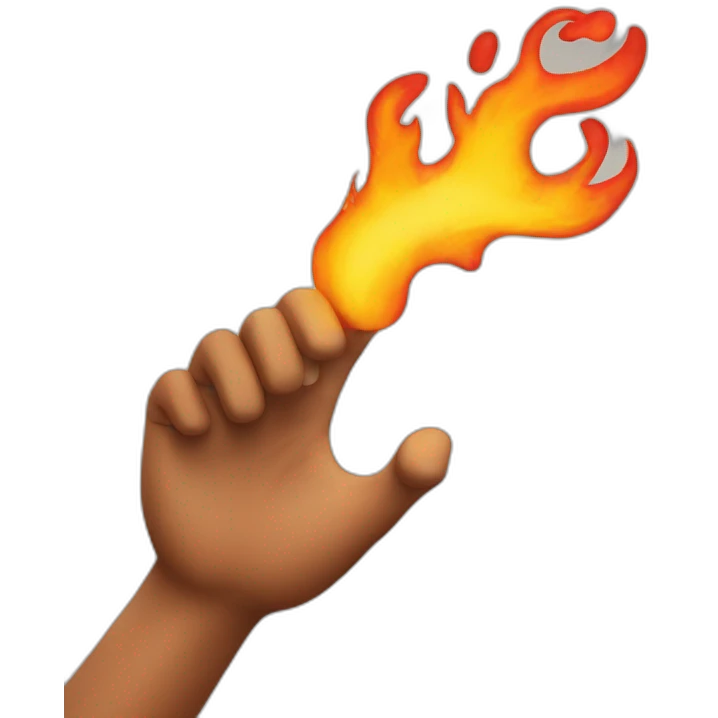 hand and fire emoji