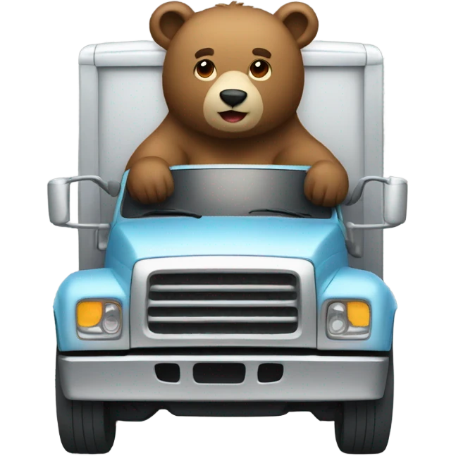 Bear driving truck emoji