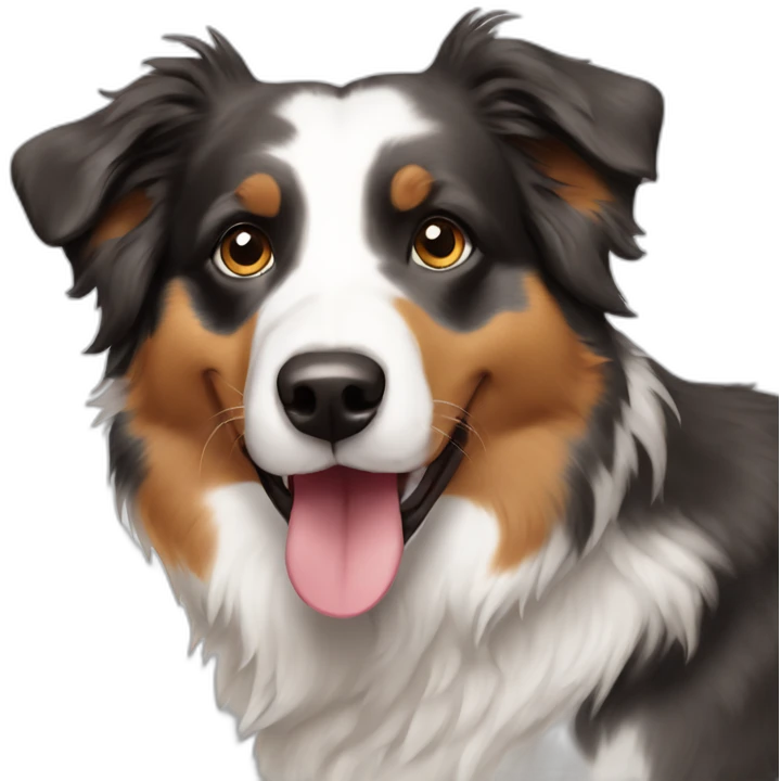 walk an australian shepherd emoji