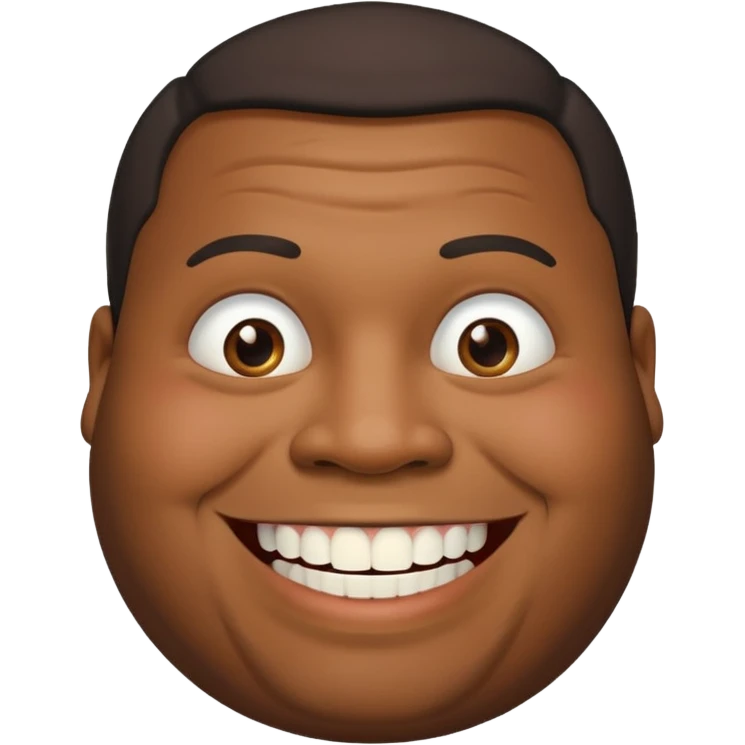 Fat black man missing half of front tooth emoji