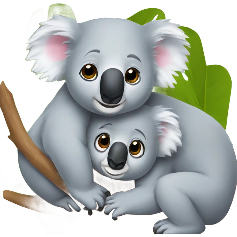 Two koalas cuddling emoji