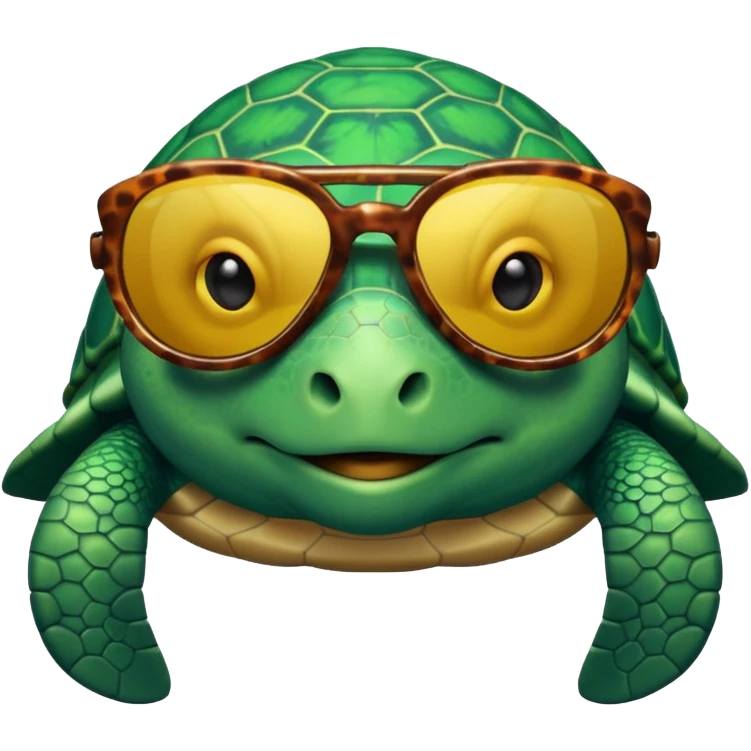 Sea turtel with sun glasses emoji