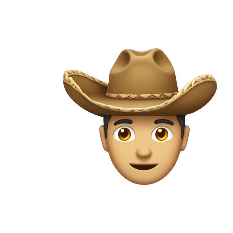 Hoja de canabis con sombrero vaquero  emoji