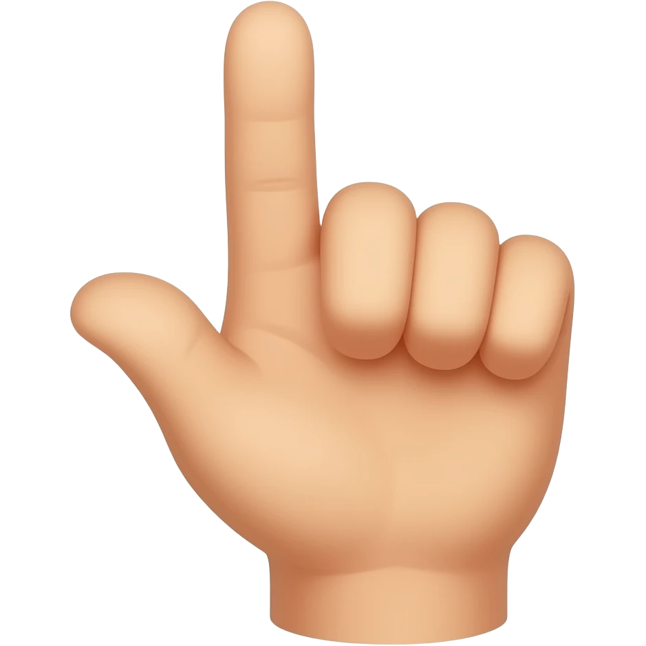 pointing hand emoji