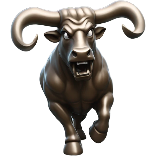 charging bull statue emoji