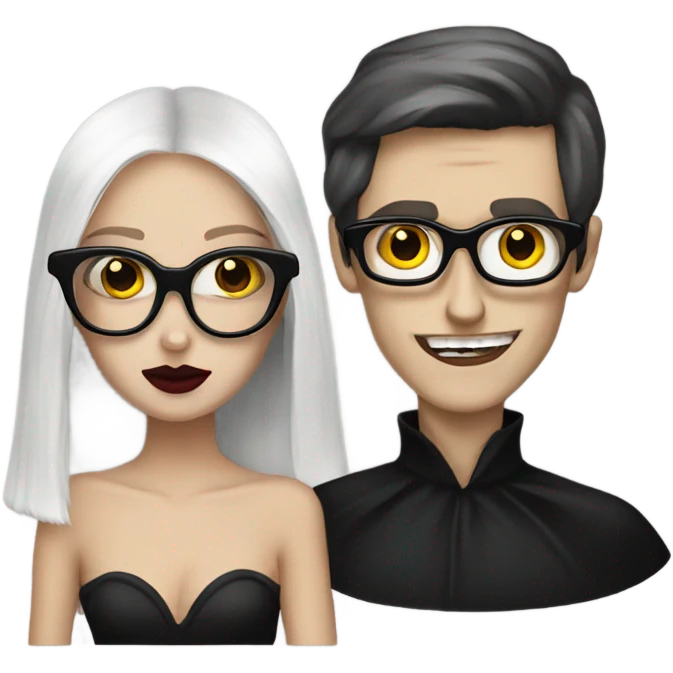Prada glasses on a vampire emoji
