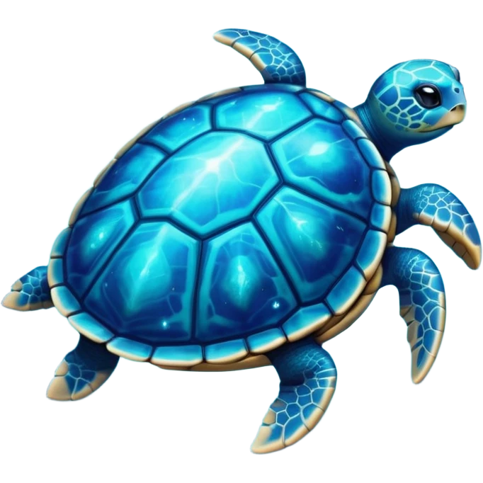 Quasar Turtle emoji – full body, large turtle with a smooth glowing shell shaped like a cosmic quasar, simple light effect in the center of the shell, no patterns, no aura, slight side angle, no background
 emoji