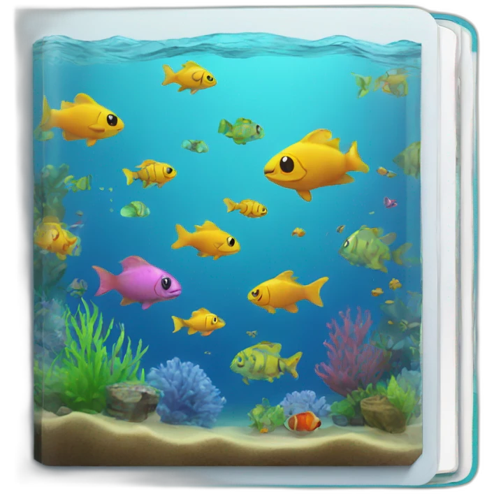 Binder with aquarium on cover emoji