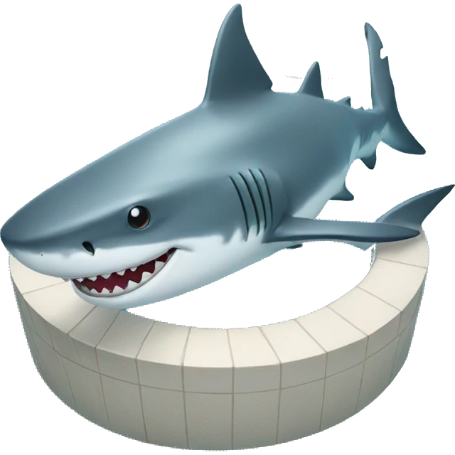 shark in a pool emoji